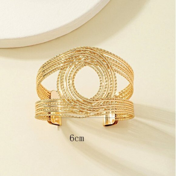 Twist Design Cuff Bangle - Picture 3 of 4